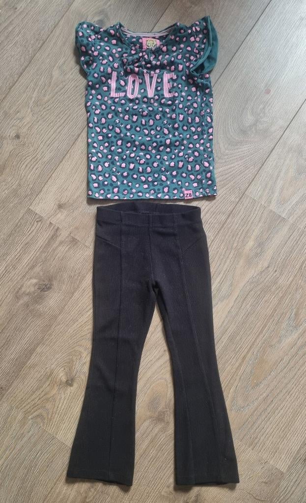 Meisjes setje maat 104-110. Z8 tshirt met Zara flared broek, Meisje, Ophalen of Verzenden, Setje, Z8 en Zara kids