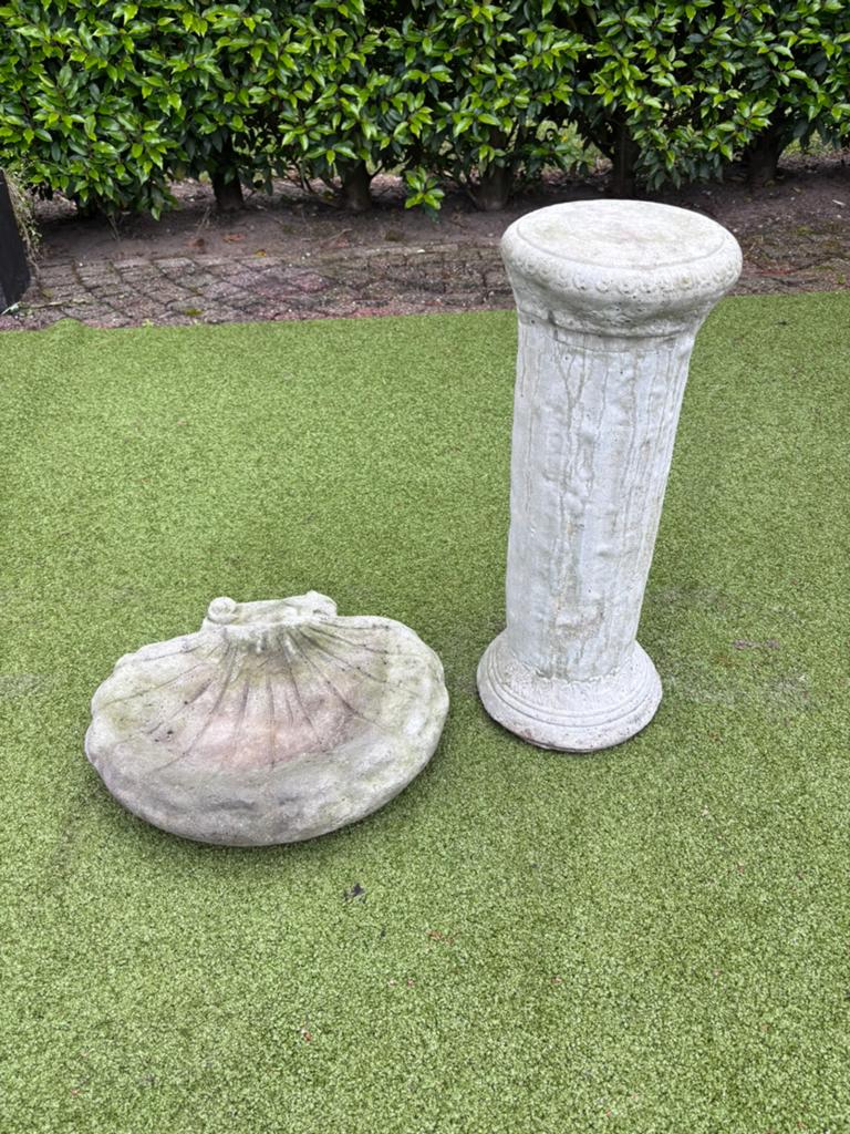 Vogelbadje met pilaar, Tuin en Terras, Ophalen