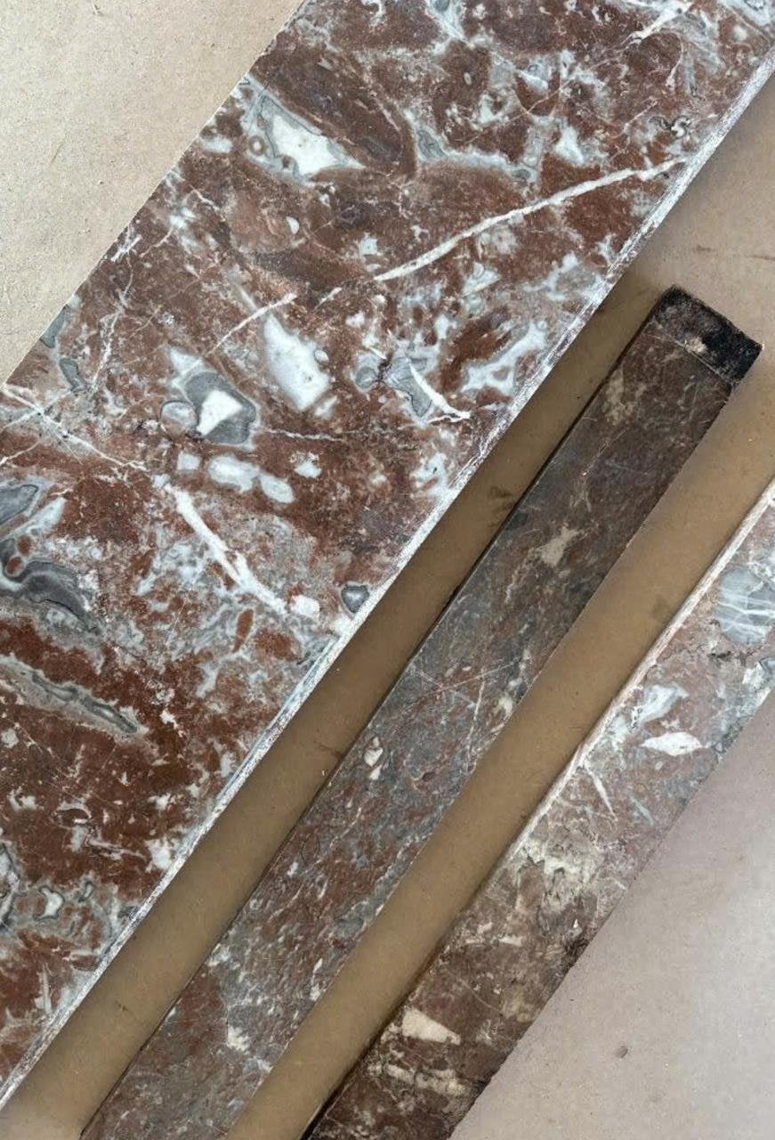 Marmeren platen - Bruin met witte aders, Ophalen, Gebruikt