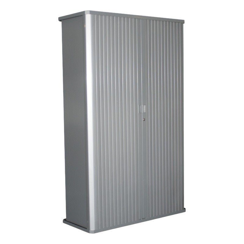 Gispen Octa Roldeurkast Zilvergrijs 195 x 120 x 50, Huis en Inrichting, Kasten | Roldeurkasten en Archiefkasten, Gebruikt, 100 tot 150 cm