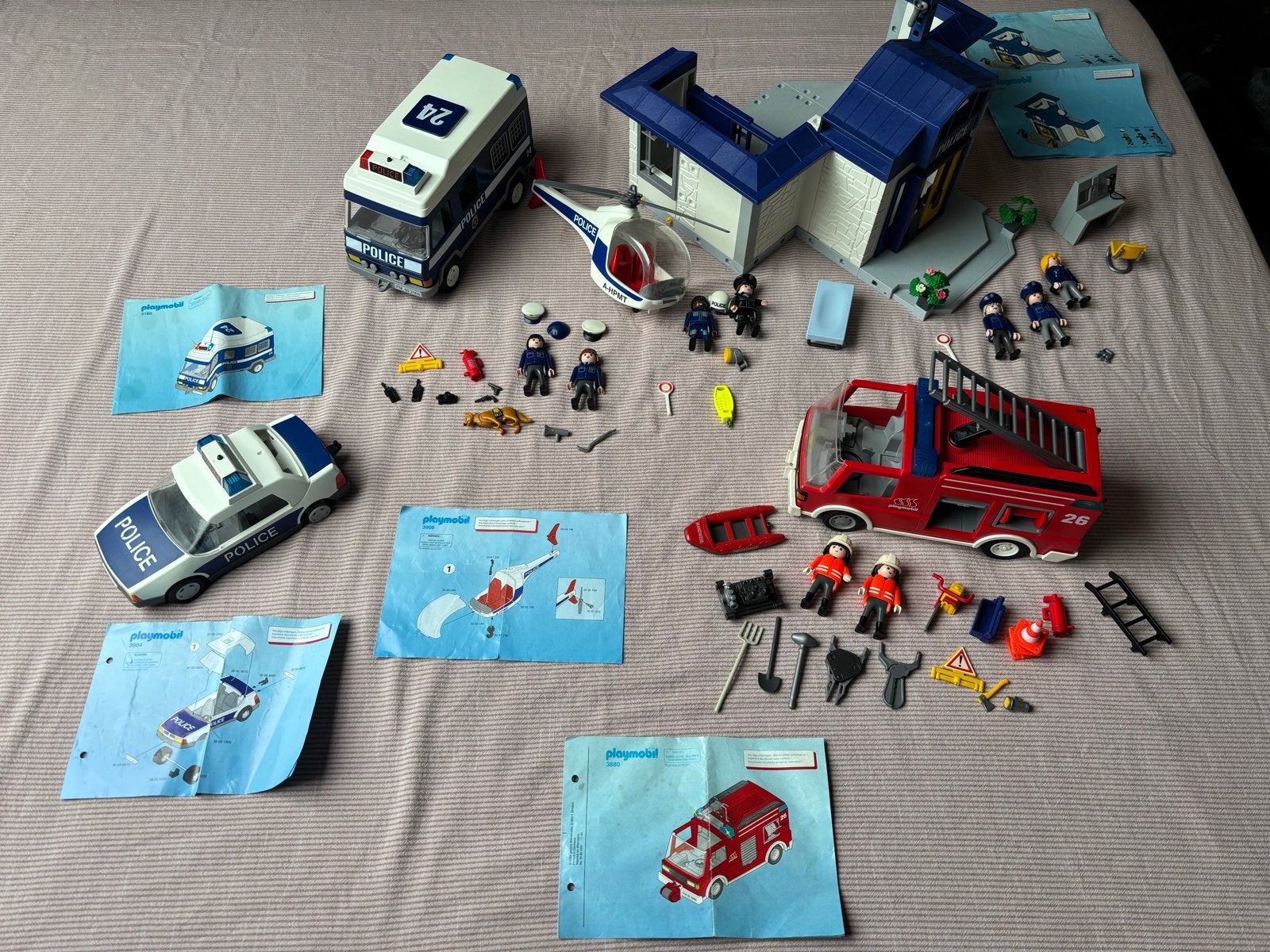 Playmobil Politiebureau, Brandweerwagen en Politievoertuigen, Gebruikt, Complete set, Overige typen, Ophalen of Verzenden