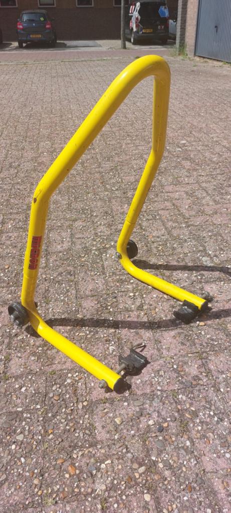 Micron Motorfiets paddockstand geel, Ophalen, Gebruikt