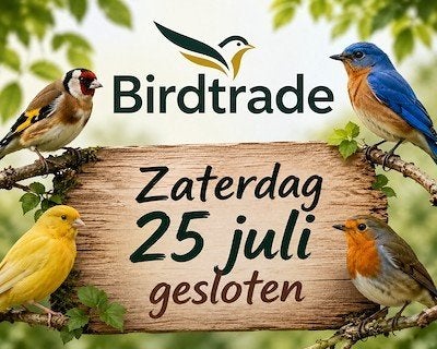 Birdtrade 25 juli 2026 wegens onstandigheden gesloten, Ophalen, Nieuw, Info@birdtrade.nl, Birdtrade