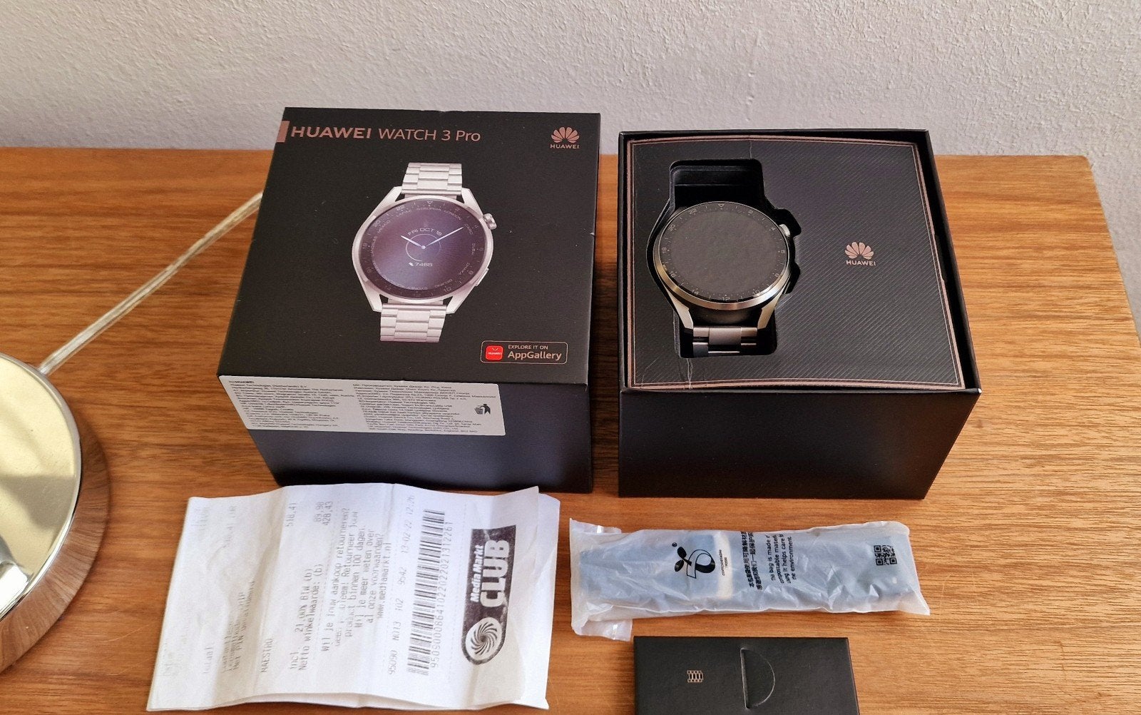 Huawei Watch 3 Pro, Ophalen of Verzenden, Zo goed als nieuw, Zwart, Android