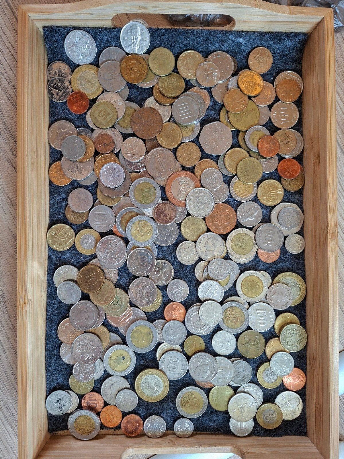 Wereldmunten collectie: Baht, Won, Yuan, Pond, Zloty, Shekel, Ophalen of Verzenden