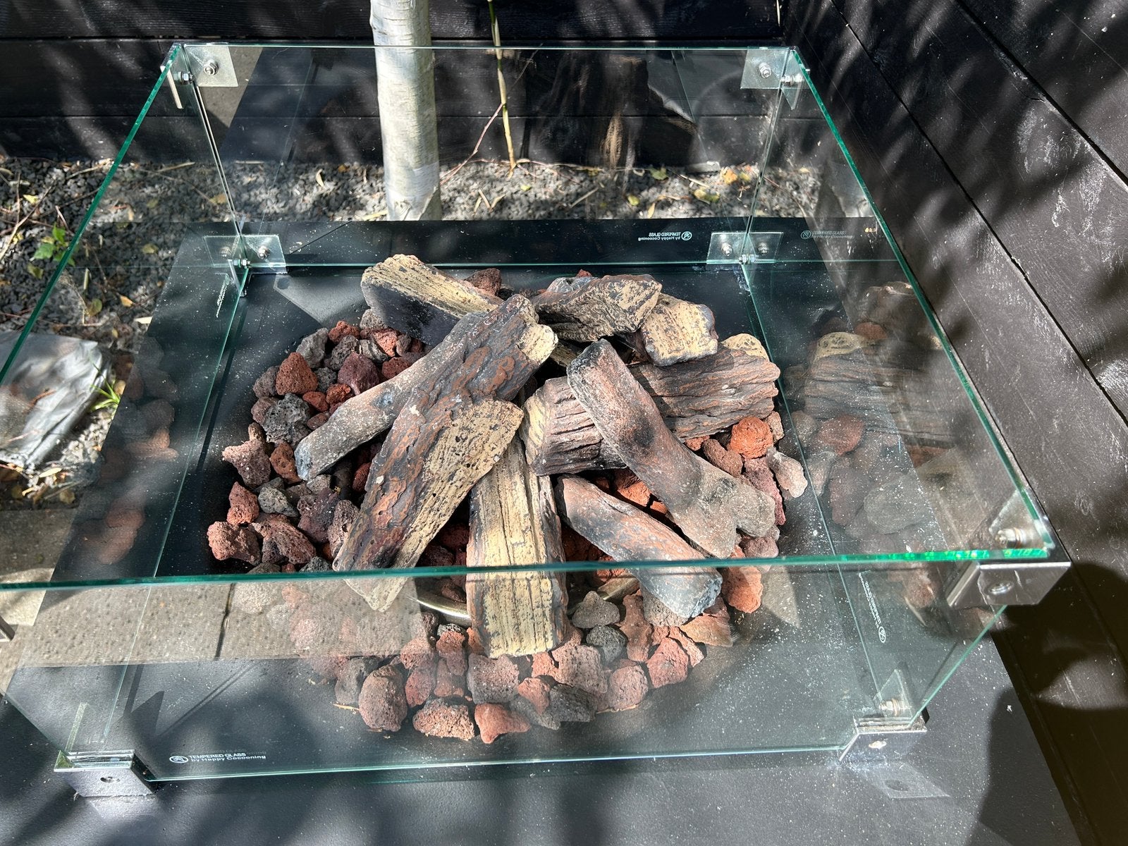 Happy Cocooning vuurhaard, ruimte glasfles, hitte glas, hoes, Tuin en Terras, Vuurtafels, Ophalen, Gebruikt