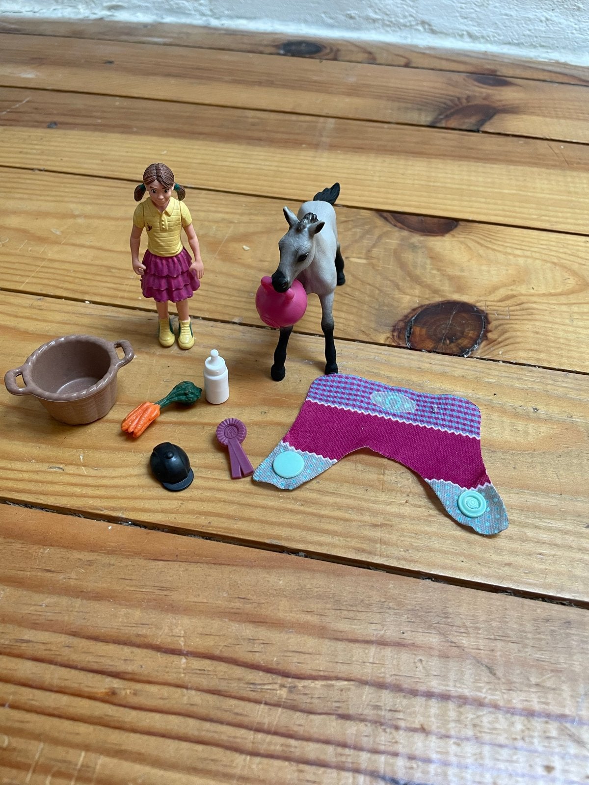 Schleich paardenset met figuur en accessoires, Ophalen, Zo goed als nieuw, Jongen of Meisje