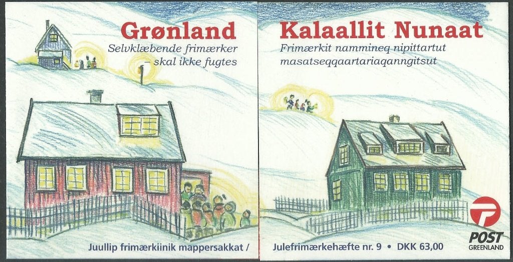 GROENLAND 2004 63Kr. Kerstmis Zelf Klevende Postzegelboekje, Verzenden, Denemarken, Postfris