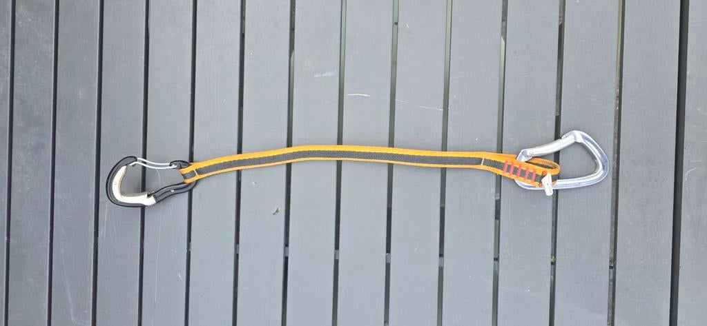 Klimsport Quickdraw met Karabiners, Sport en Fitness, Klimsport, Ophalen, Zo goed als nieuw, Klimsport-accessoire
