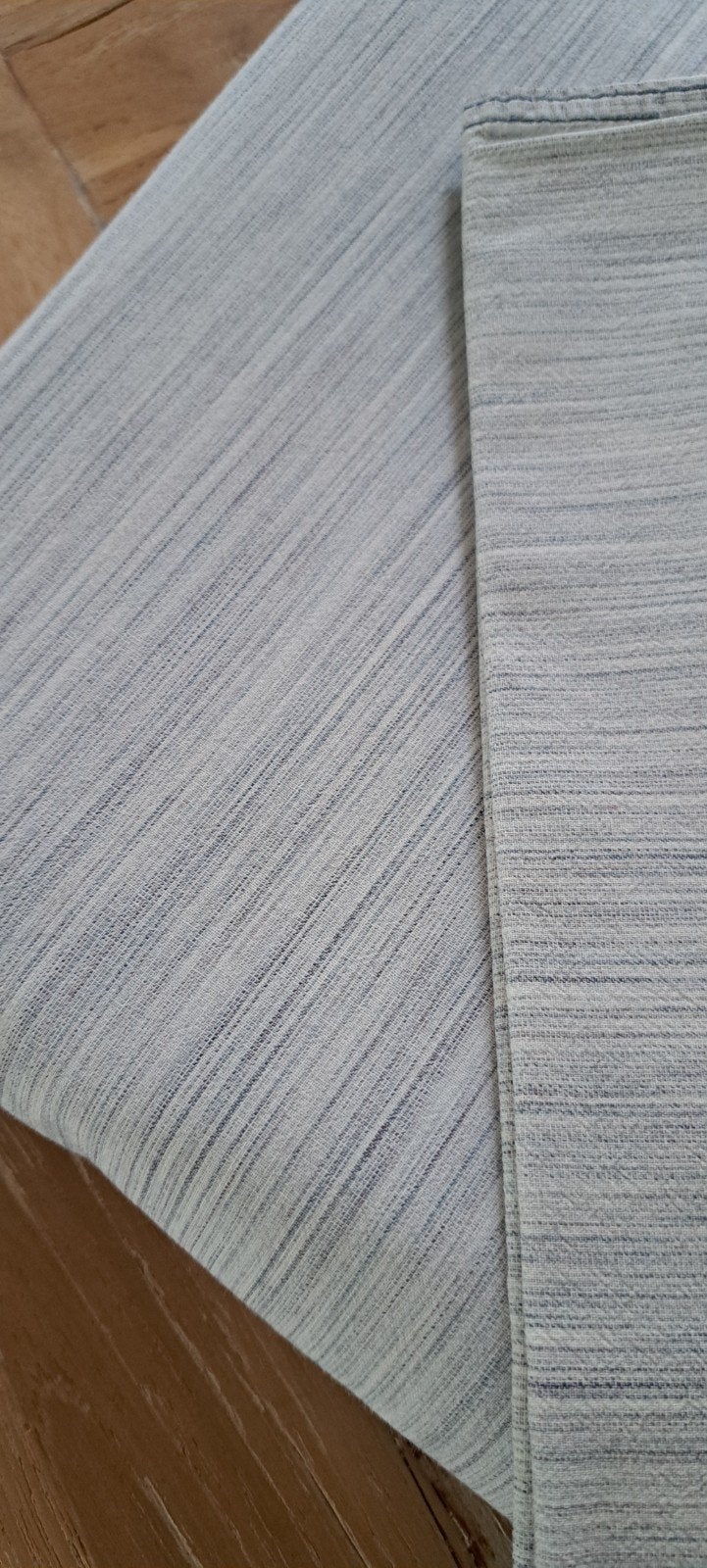 1 pers dekbedovertrek Ikea grijs/blauw streepje, Huis en Inrichting, Slaapkamer | Beddengoed, Eenpersoons, Blauw, Dekbedovertrek