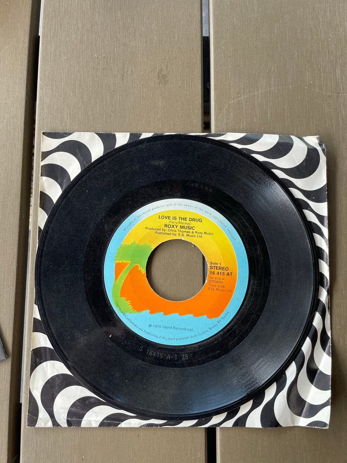 Vintage 7 inch singles: Roxy Music & Julie Covington, Gebruikt, 7 inch, Ophalen of Verzenden, Pop