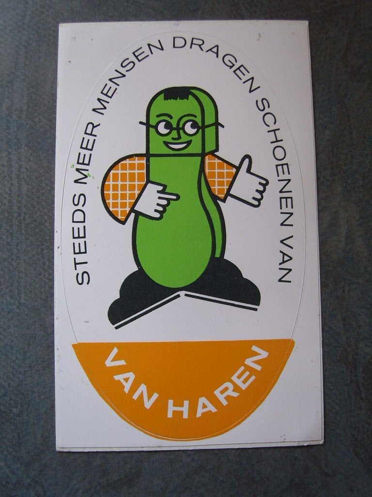 sticker steeds meer mensen dragen schoenen van VAN HAREN, Ophalen, Zo goed als nieuw