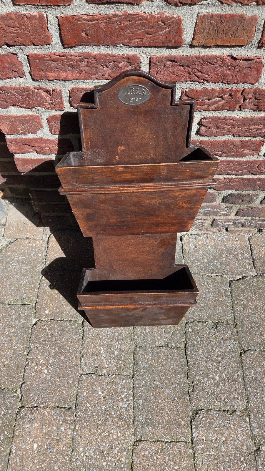 Antieke houten wandhouder 'Will & Baird ~ 1870', Antiek en Kunst, Ophalen
