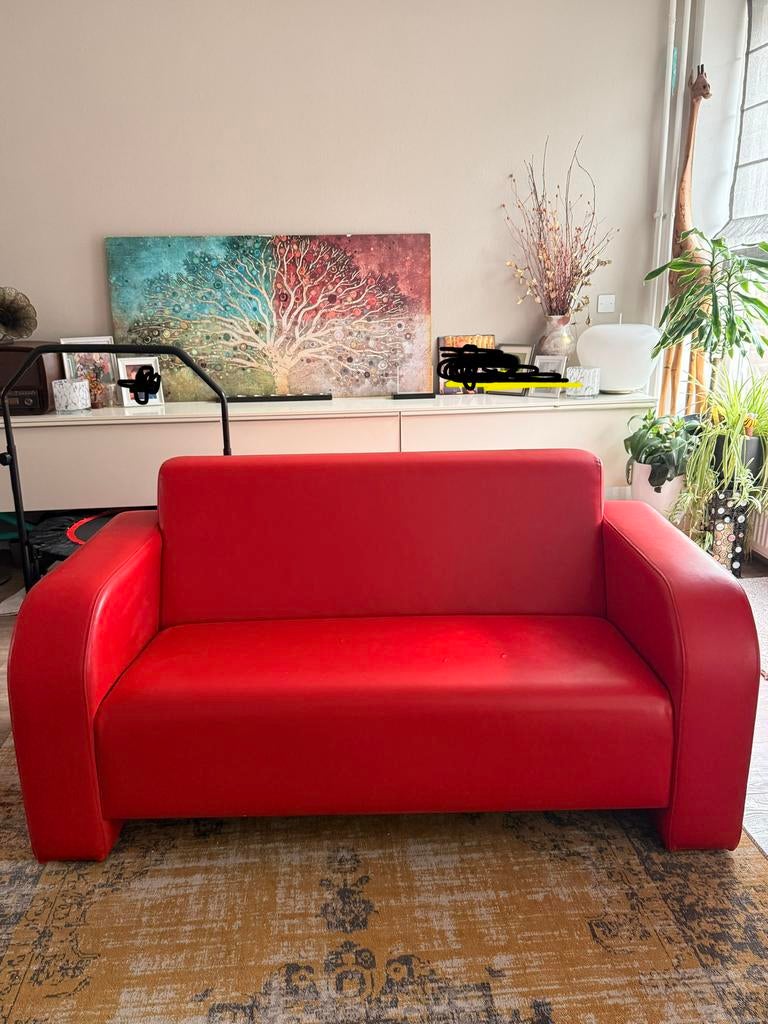 Faux leather sofa - for free, Huis en Inrichting, Banken | Sofa's en Chaises Longues, Ophalen, Kunststof, Gebruikt, 150 tot 200 cm