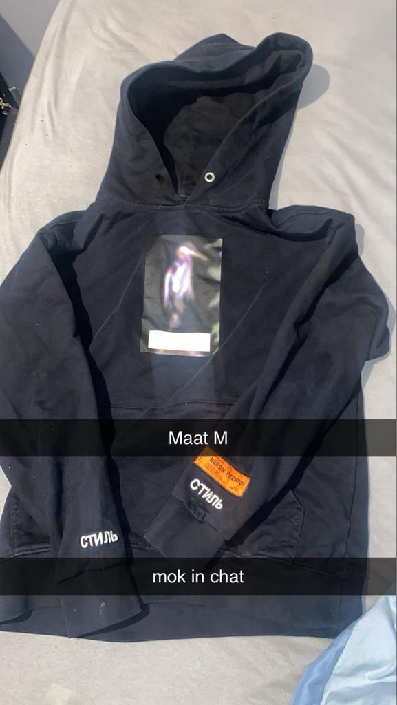 Heron Preston Hoodie Zwart Maat M, Kleding | Heren, Truien en Vesten, Gedragen, Maat 48/50 (M), Zwart, Ophalen of Verzenden