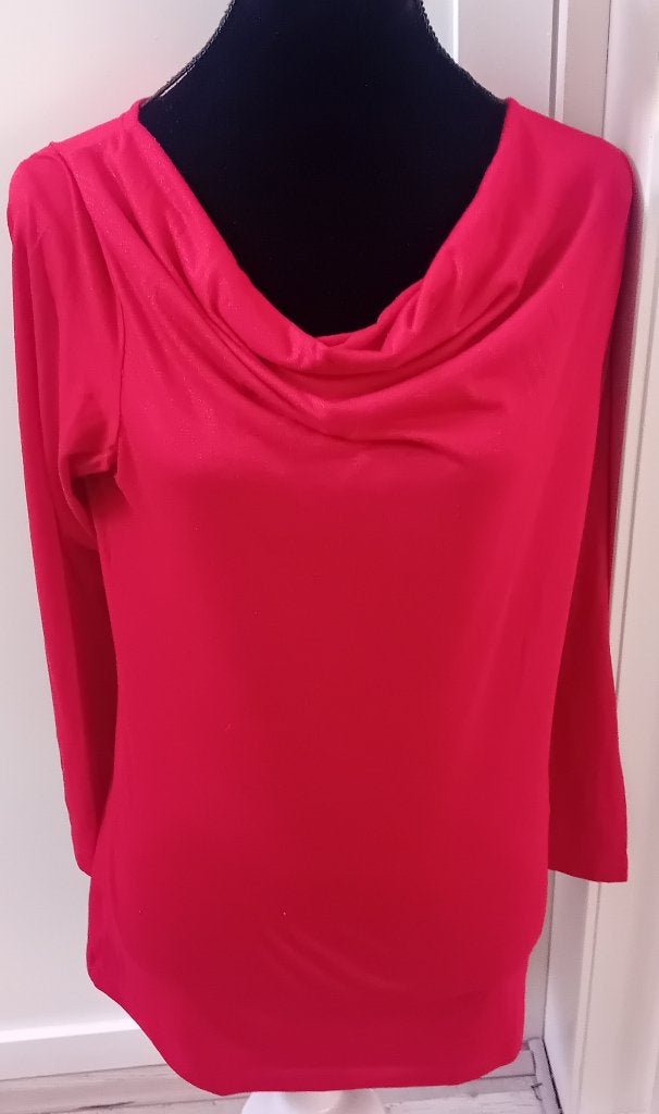 top,shirt,rood,maat L,40/42,vrije tijd,camping,vakantie, Kleding | Dames, Verzenden, Maat 42/44 (L), Zo goed als nieuw, Lange mouw