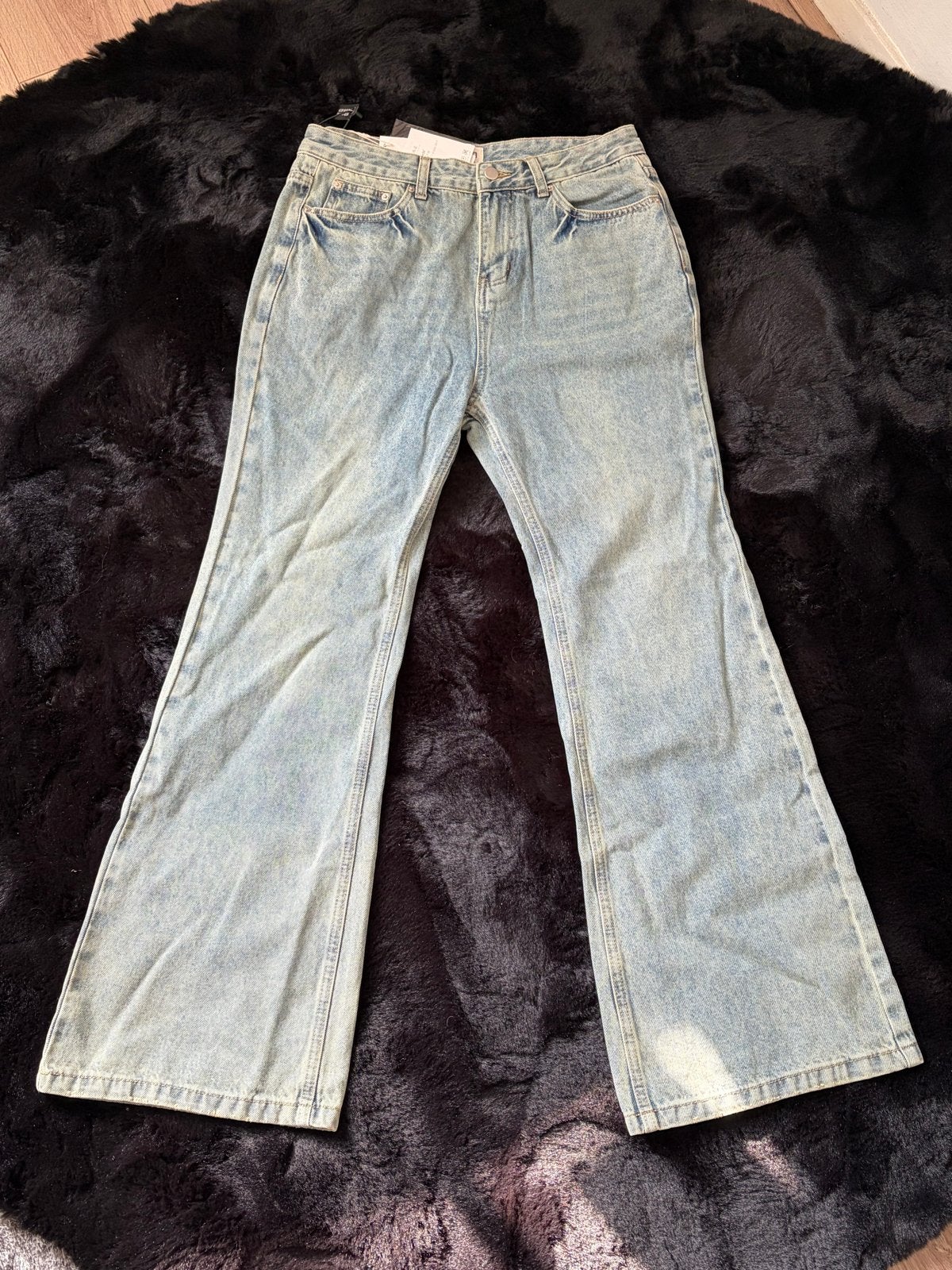 Flared baggy  jeans Lichtblauw 31, Kleding | Heren, Ophalen of Verzenden, Nieuw, Blauw, W32 (confectie 46) of kleiner