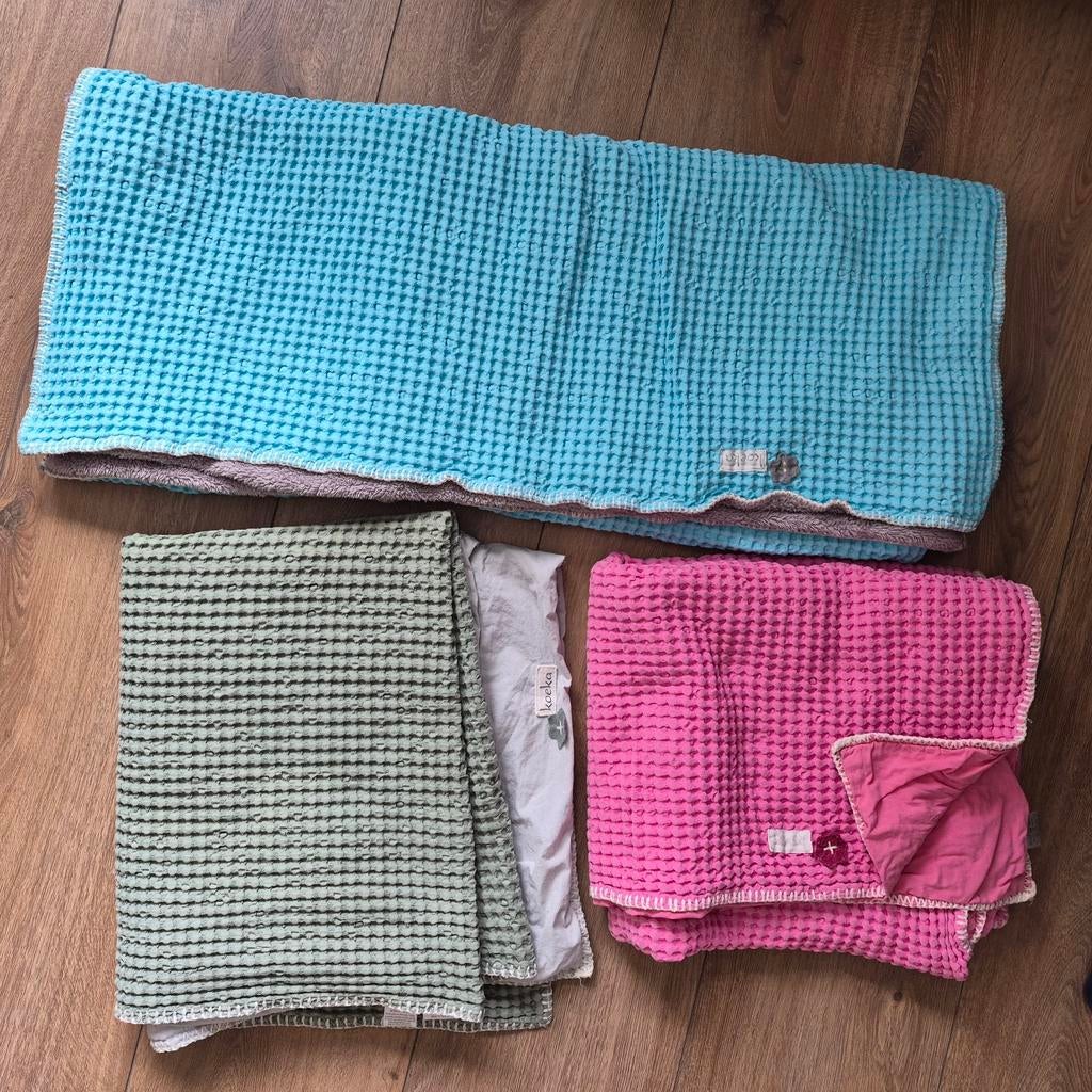3x Koeka Ledikant Deken TOG 2x0,5 1x1,9. €7,5 per stuk,3x€20, Kinderen en Baby's, Ophalen, Gebruikt, 100 cm of meer, Deken