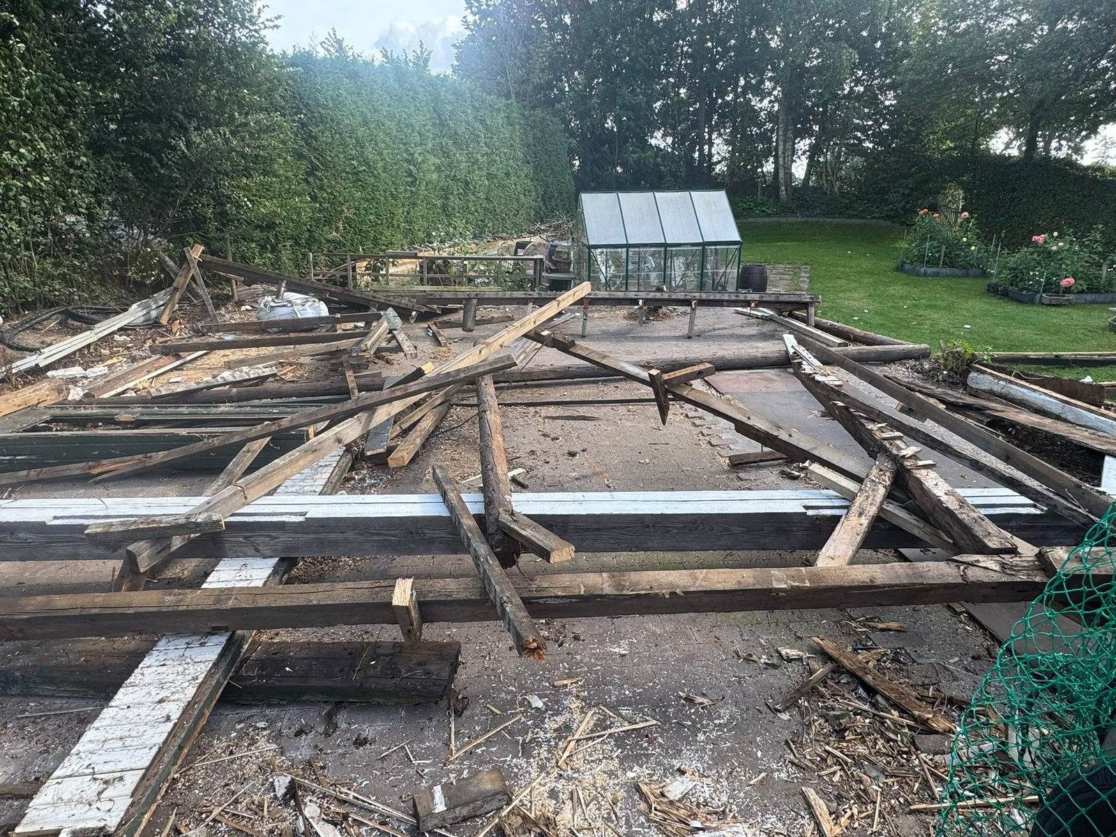 Gratis gebint 8 meter, Doe-het-zelf en Verbouw, Ophalen, Gebruikt, Balk, Overige houtsoorten