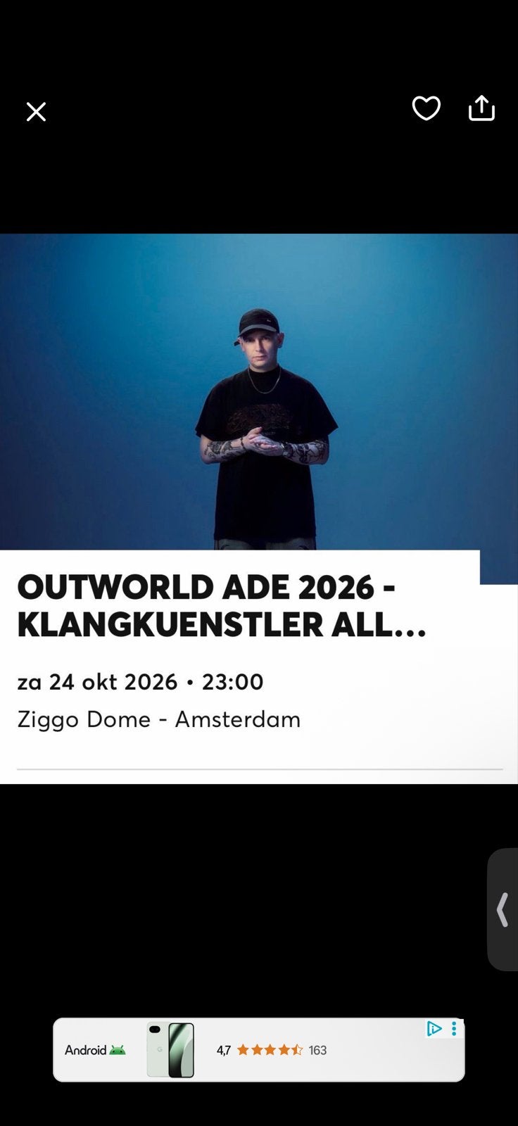 Outworld ADE 2026 - Klangkuenstler ALL…, Tickets en Kaartjes, Evenementen en Festivals, Drie personen of meer