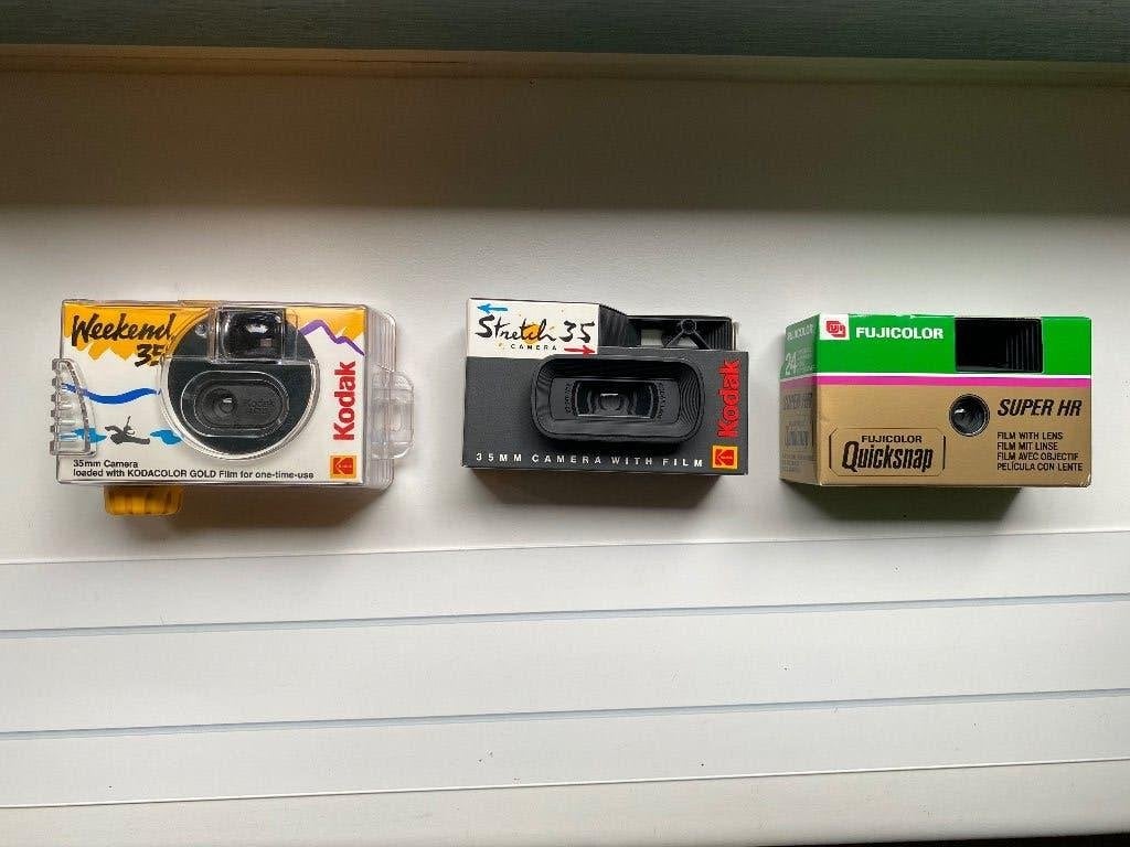3  camera weggooi verzamel objects kodak en fugi, Audio, Tv en Foto, Fotocamera's Analoog, Ophalen of Verzenden, Nieuw, Compact
