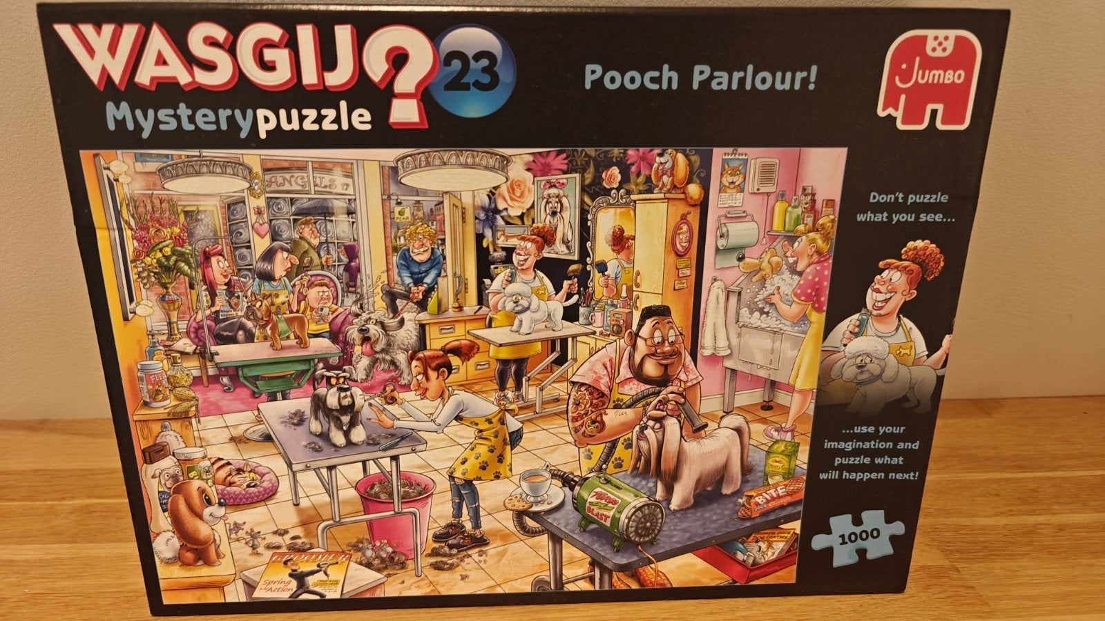 Wasgij Mystery 23 - Trimsalon Kwispel! - 1000 stukjes, Ophalen of Verzenden, 500 t/m 1500 stukjes, Nieuw