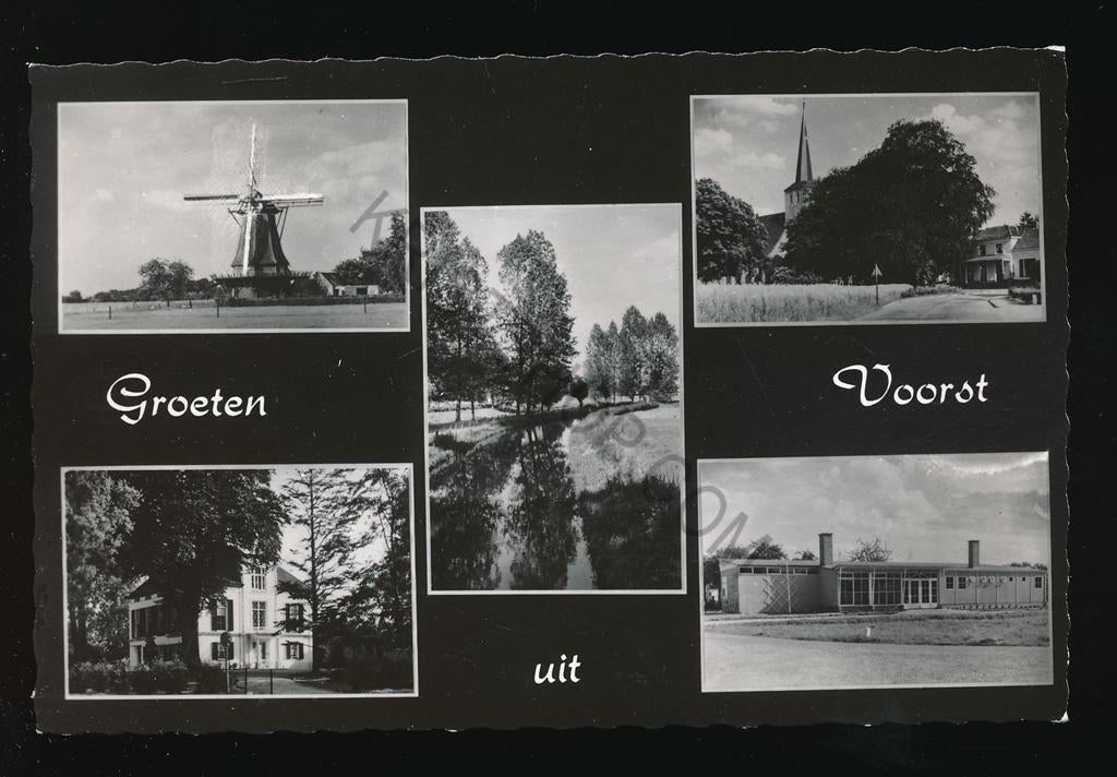 Voorst - o.a. Molen - meerluik - [003-5440, Verzamelen, Ansichtkaarten | Nederland, Ongelopen, Gelderland, 1960 tot 1980, Verzenden