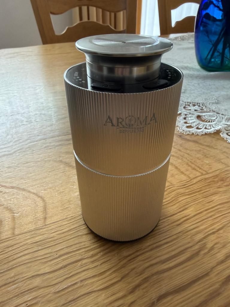 AromaDiffusing Mini - 25m² - Draadloos zilver huisparfum, Huis en Inrichting, Woonaccessoires | Kandelaars en Kaarsen, Ophalen of Verzenden
