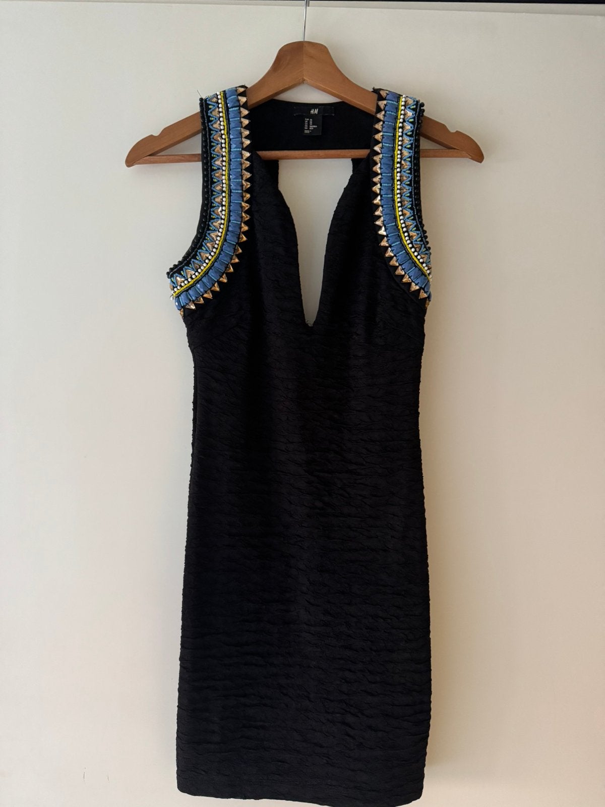 H&M Beyoncé Collection Deep V Beaded Dress, Ophalen of Verzenden, Zo goed als nieuw