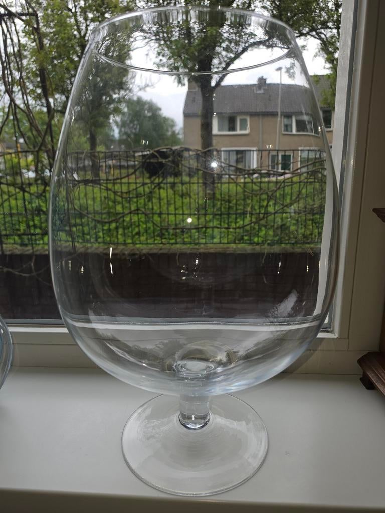 Grote Glazen Cognac Glas / Vaas - Decoratief, Ophalen of Verzenden