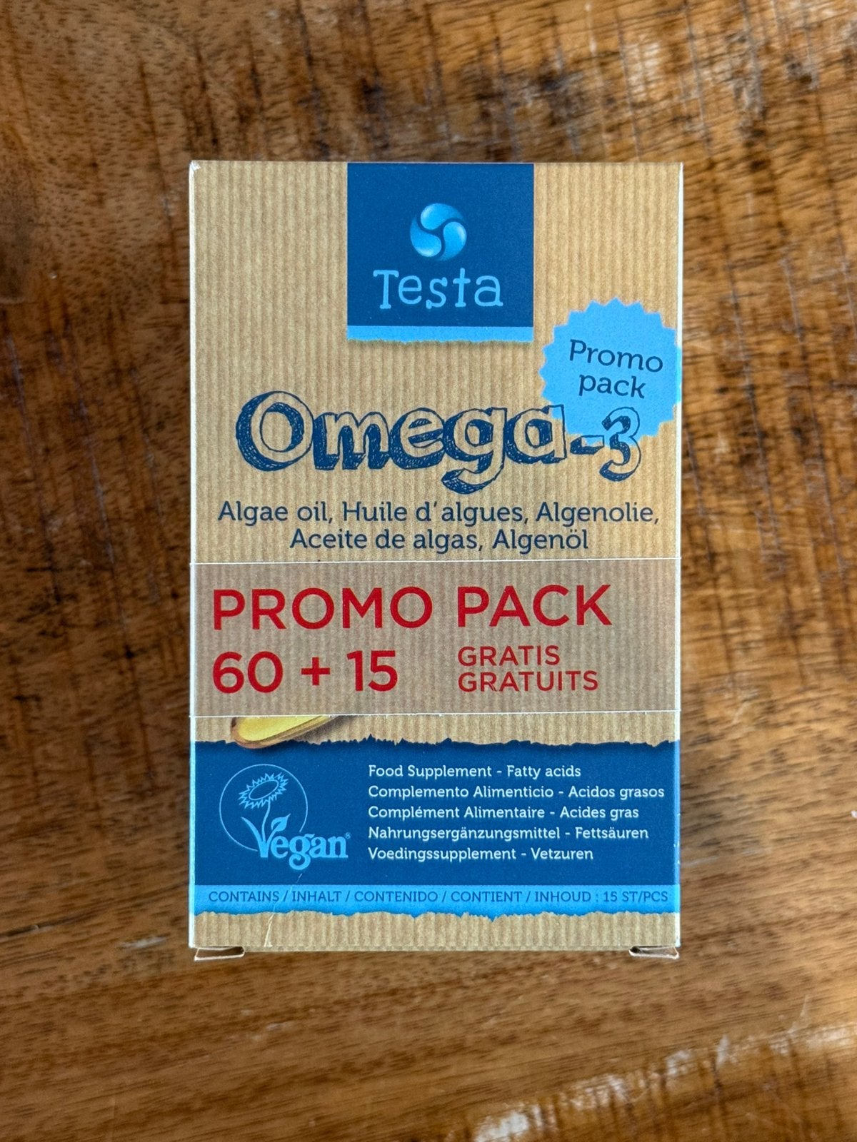 Omega 3 Algenolie Testa 75 capsules, Ophalen of Verzenden, Nieuw, Poeder of Drank