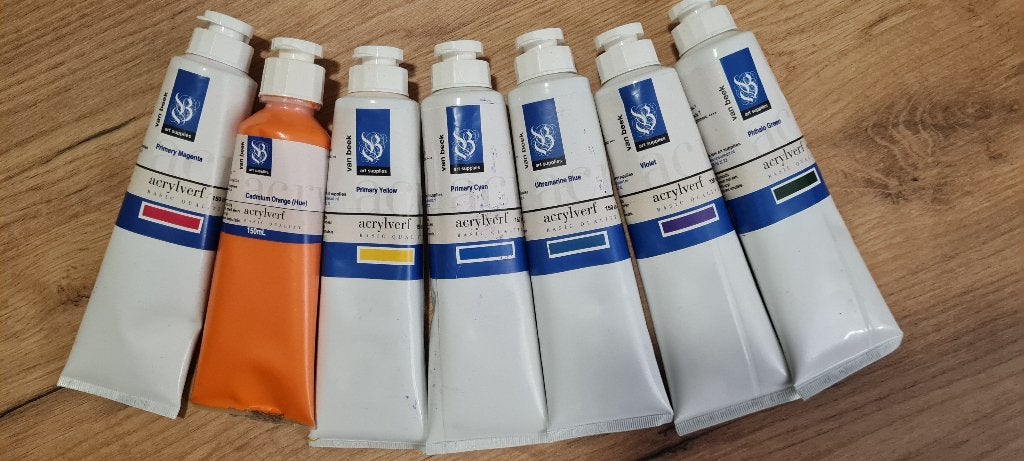 Van Beek acrylverf – 7 x 150 ml – nieuw, Ophalen of Verzenden, Nieuw