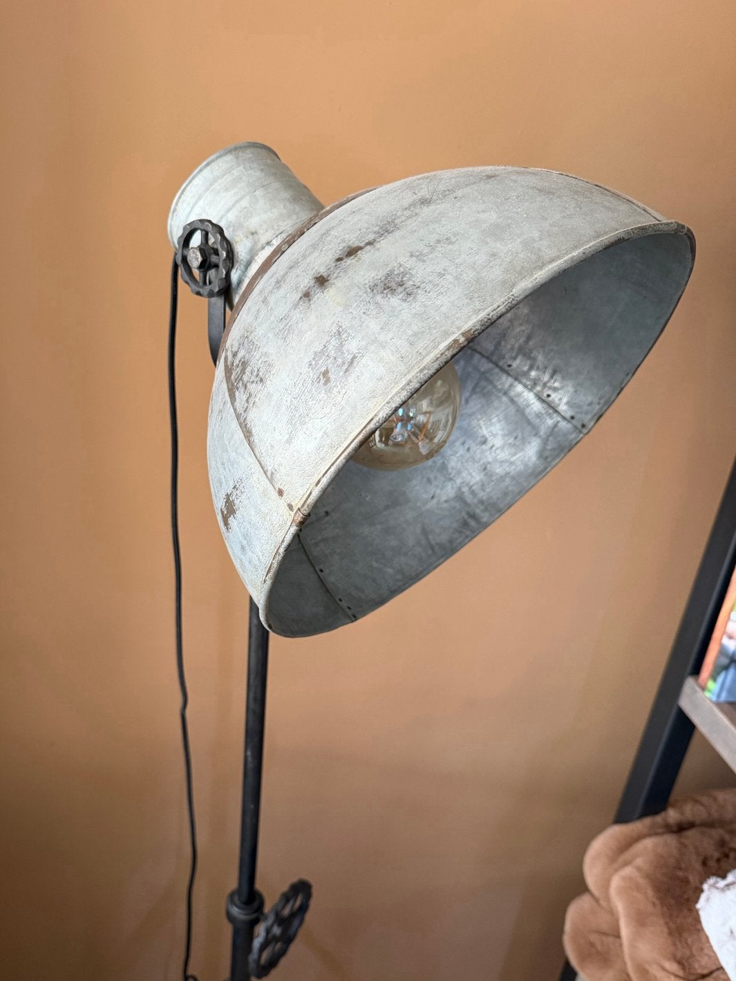 Industriële Vloerlamp, Ophalen, Gebruikt, E27 (groot), Metaal