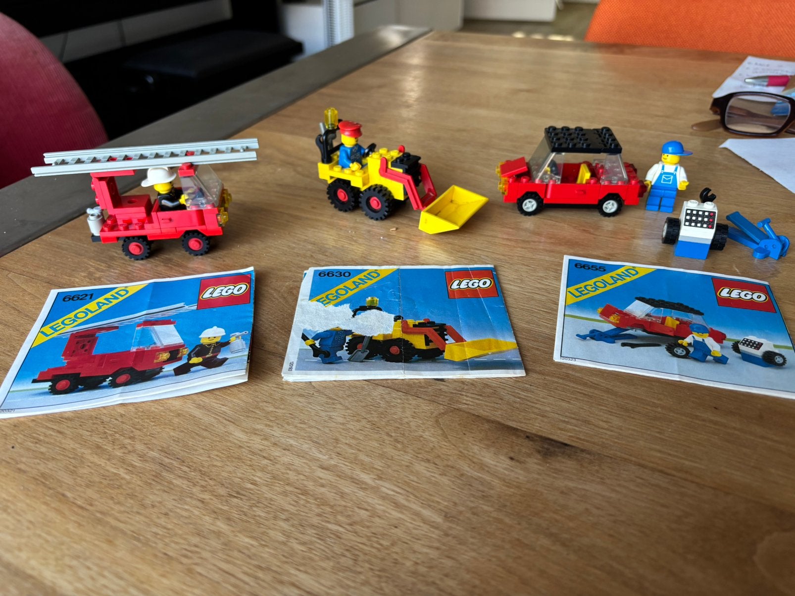 Vintage lego set 6621, 6630 en 6655, Ophalen, Gebruikt