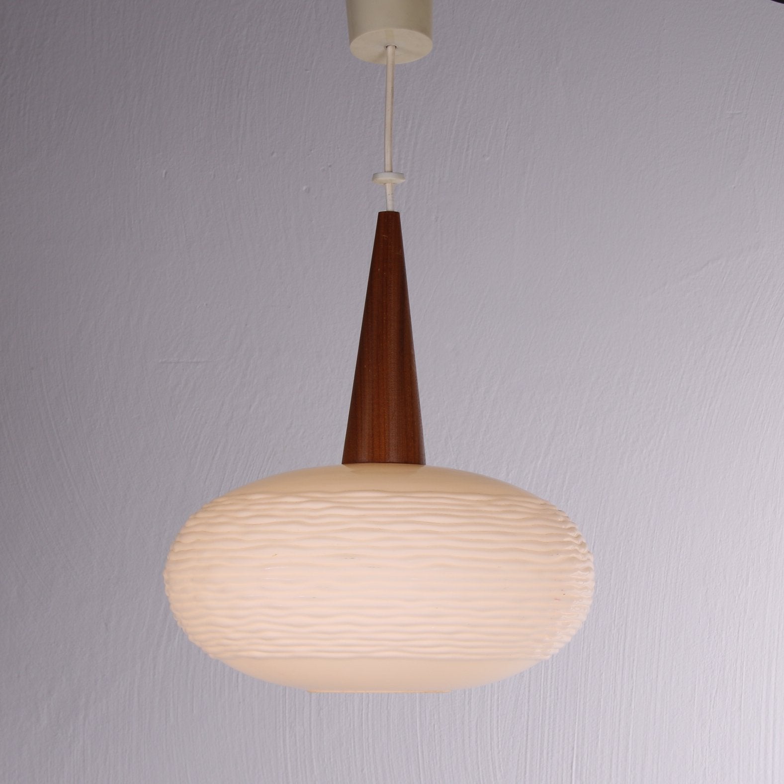 Vintage Louis Kalff "Edam" hanglamp by Philips - Jaren '60, Ophalen, Glas