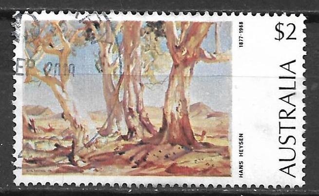 Australie 1974 Australische schilderijen, Verzenden, Gestempeld