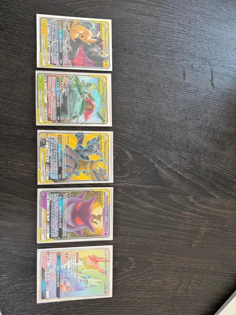 Pokémon Team Up GX Kaarten (Spaans), Ophalen of Verzenden, Zo goed als nieuw, Meerdere kaarten