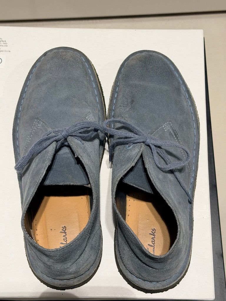 clarks, desert boots, veterschoenen, grijs blauw, mt 39, Blauw, Clarks, Ophalen of Verzenden, Gedragen