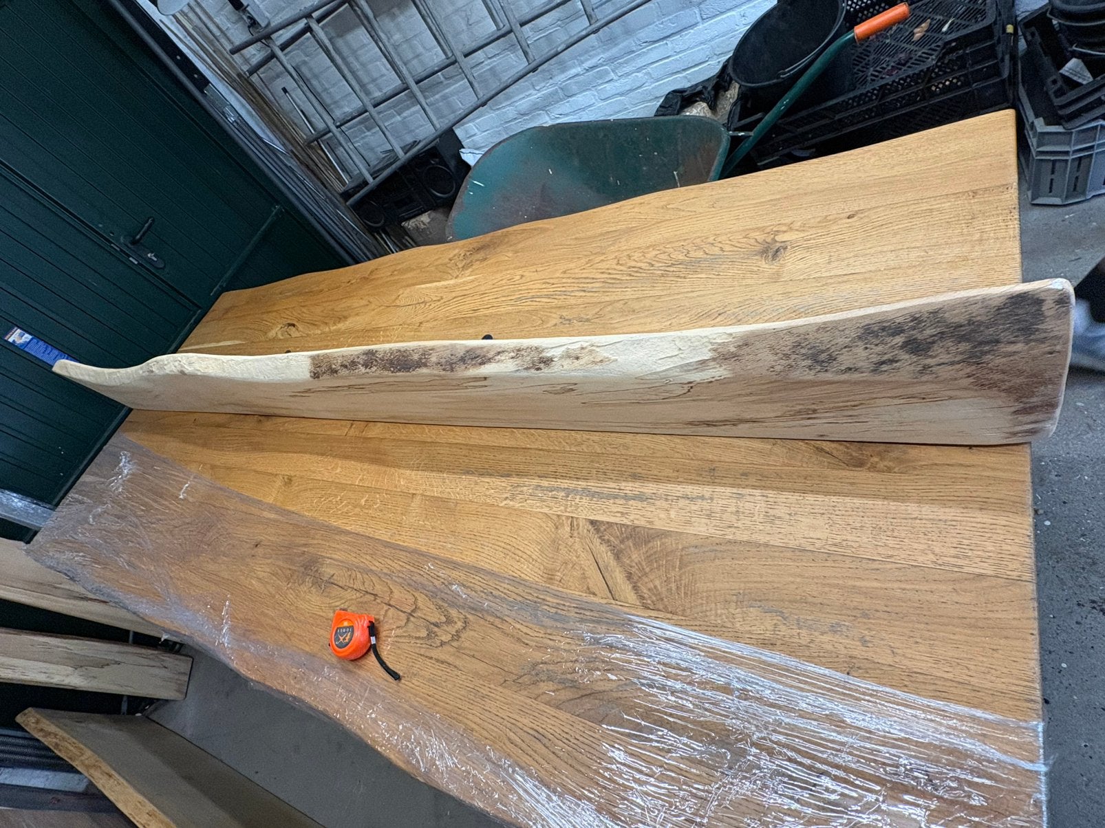 Massief eikenhouten plank – 220 x 23 x 3 cm, Ophalen, Zo goed als nieuw