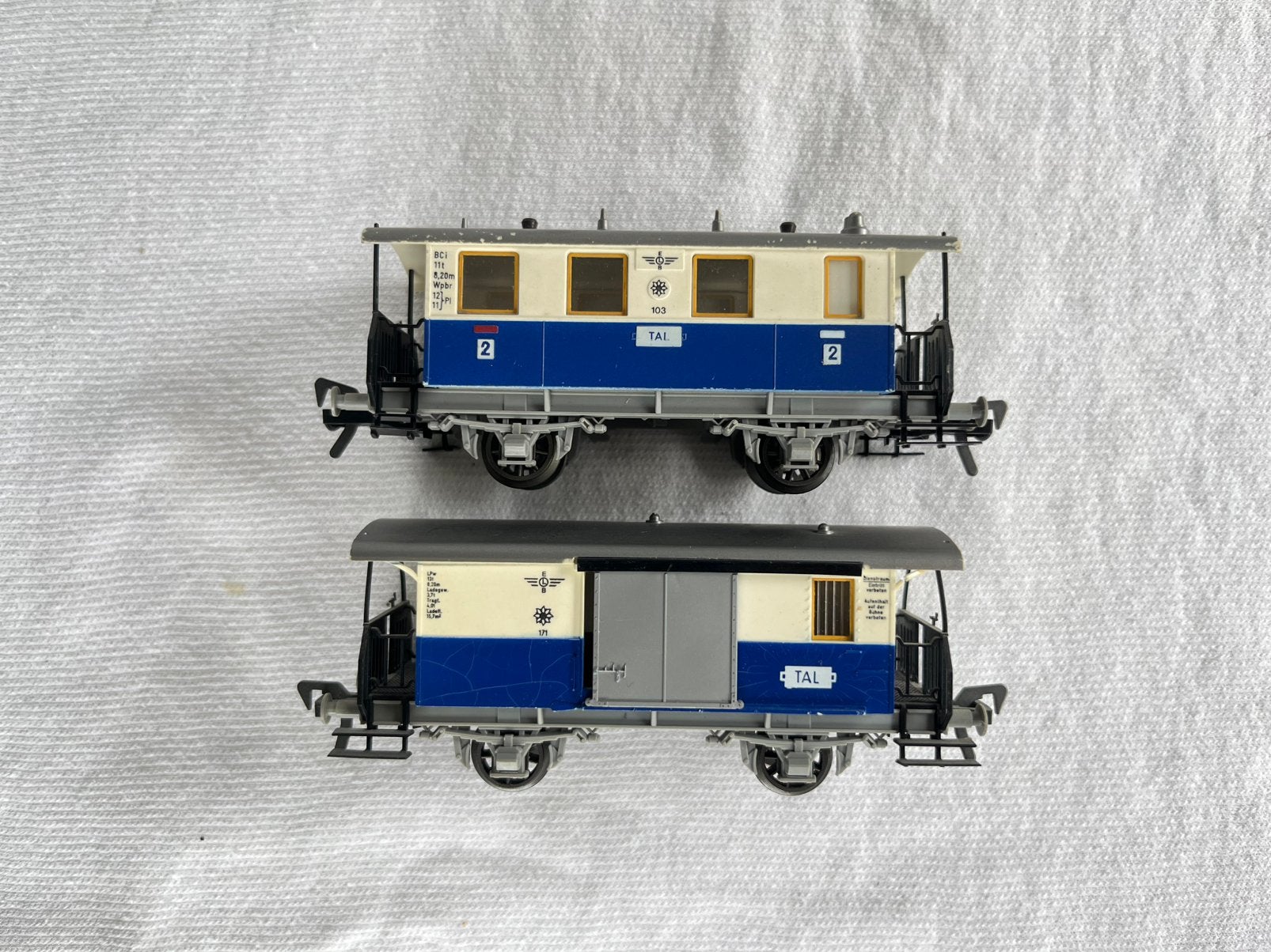 Fleischmann 5053/5054 TAL rijtuigen ELB tandradbahn H0, Gebruikt, Gelijkstroom, Fleischmann, Wagon