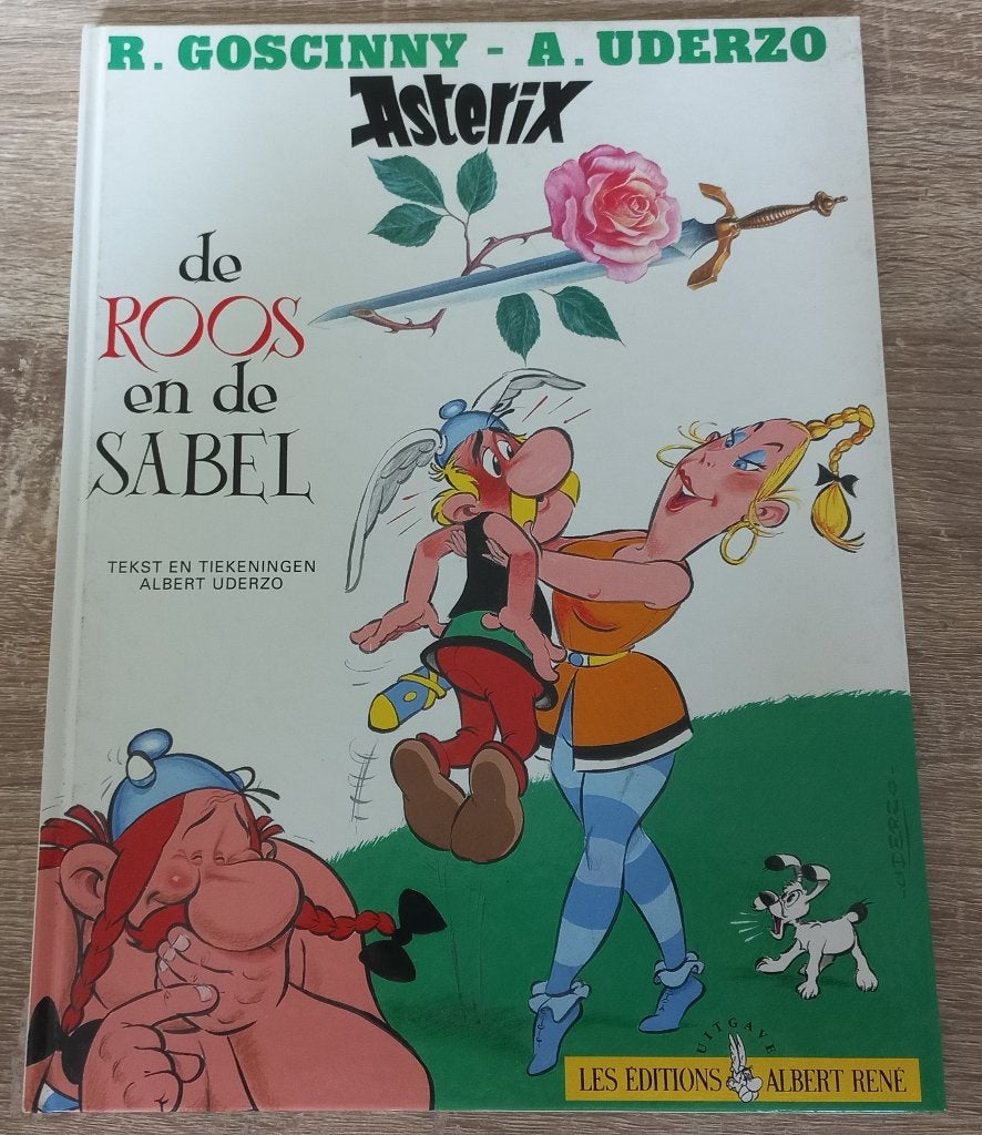 Asterix De Roos en de Sabel (Antwerps, hardcover 1e druk), Eén stripboek, Ophalen of Verzenden, Zo goed als nieuw, Goscinny & Uderzo