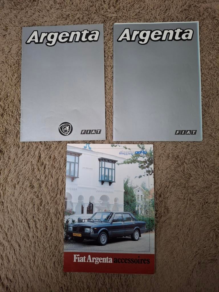 3x autofolder Fiat Argenta, Verzenden, Gelezen, Overige merken