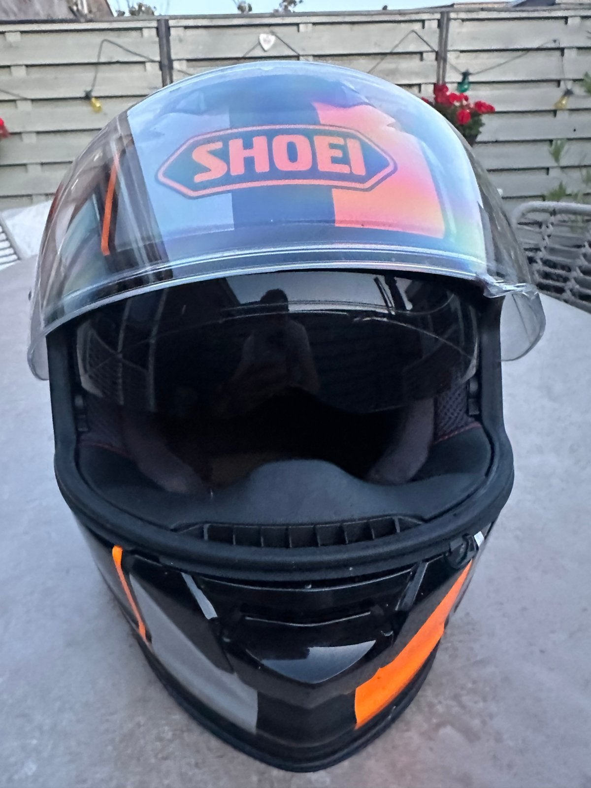 Shoei GT Air Maat M - pinlcok - Zwart/Oranje - in nieuwstaat, Ophalen, Heren, Integraalhelm, Shoei