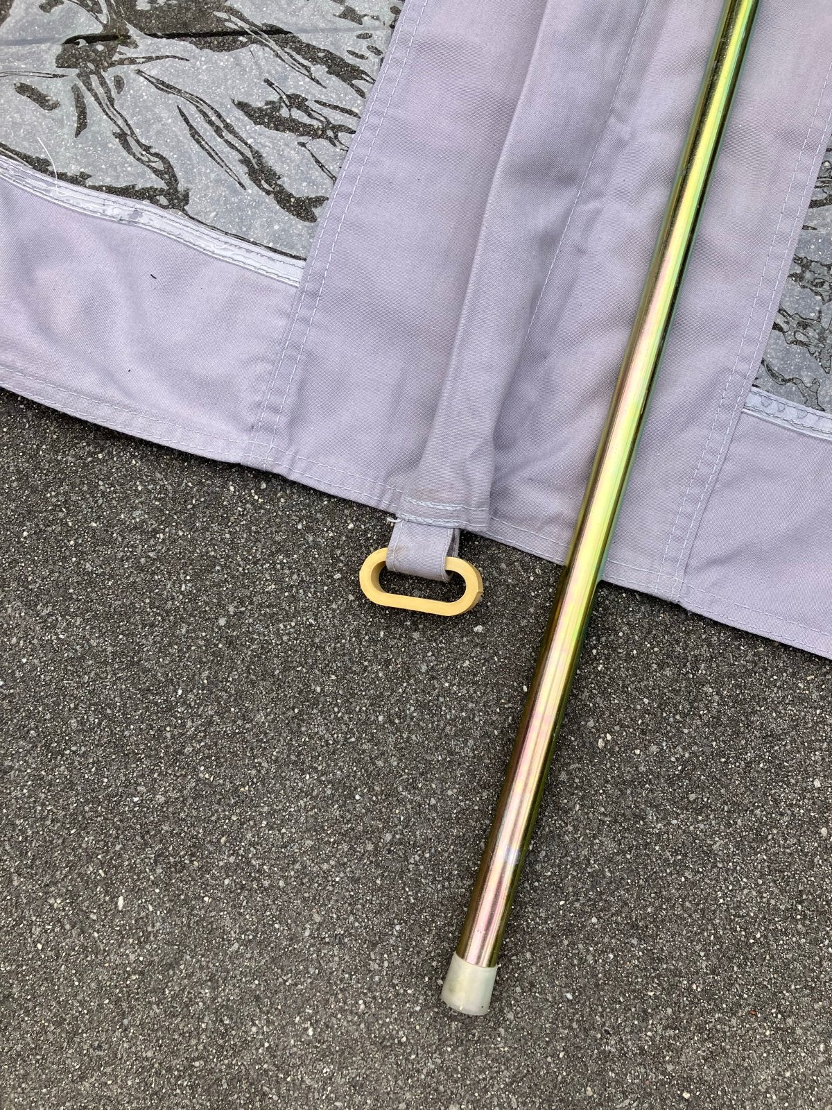 Windscherm DLX 5 meter met ramen - Grijs, Ophalen, Gebruikt