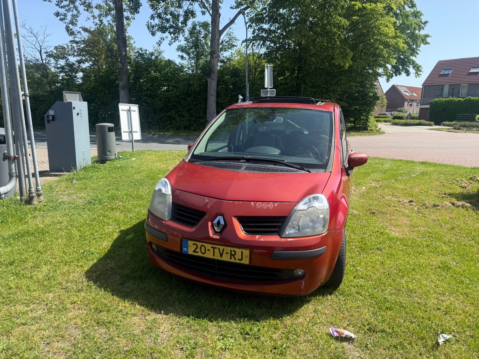 Renault Modus 1.6 16V E4 2007 Rood, Auto's, Voorwielaandrijving, 15 km/l, 1145 kg, 4 cilinders
