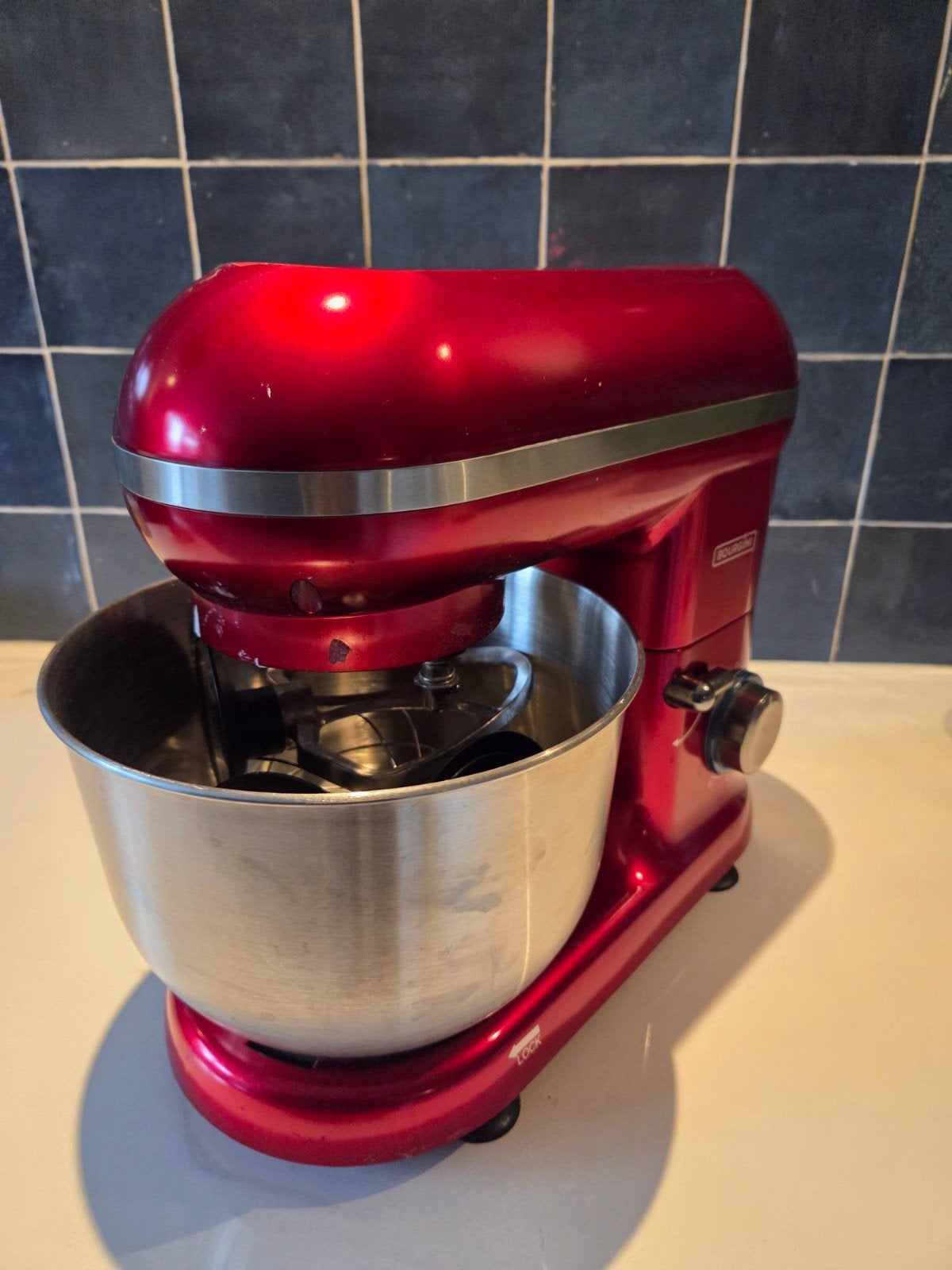 Bourgini Keukenmachine Rood - Gebruikt, 4 liter of meer, Ophalen, Gebruikt, 3 snelheden of meer