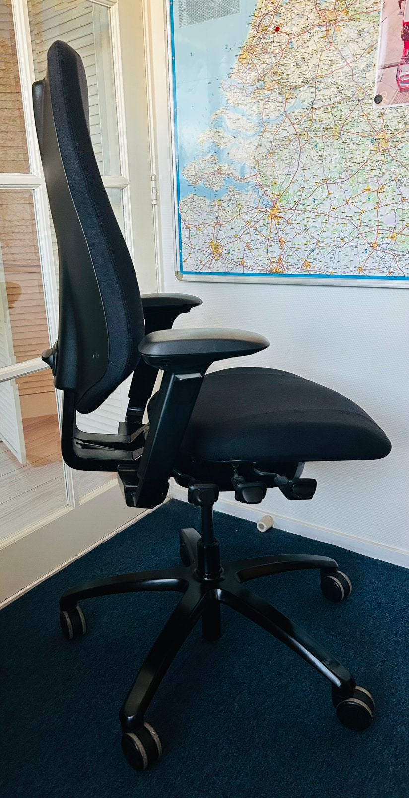 Ergonomische RH MEREO 300 Bureaustoel 24 UUR in NIEUWSTAAT!!, Zwart, Ophalen of Verzenden, Bureaustoel, Ergonomisch