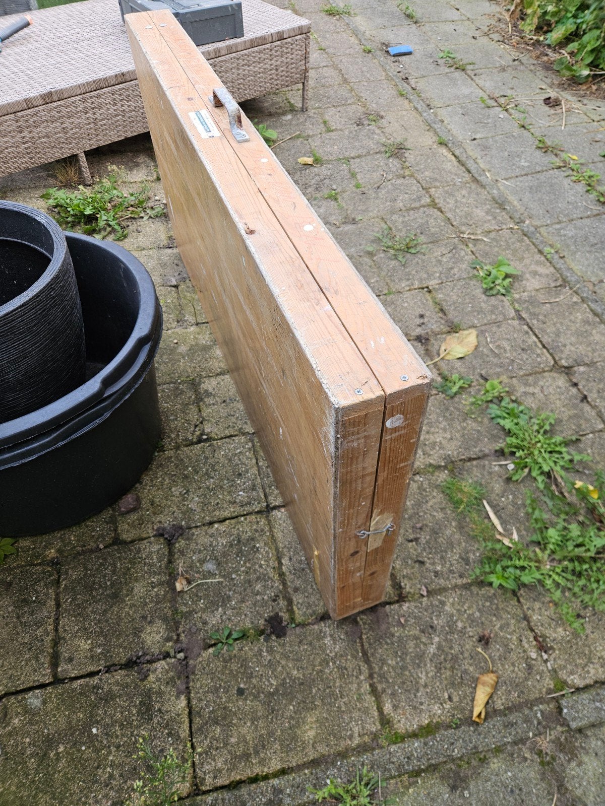 Opvouwbare houten behangtafel - ideaal voor klussen of campi, Ophalen, Gebruikt