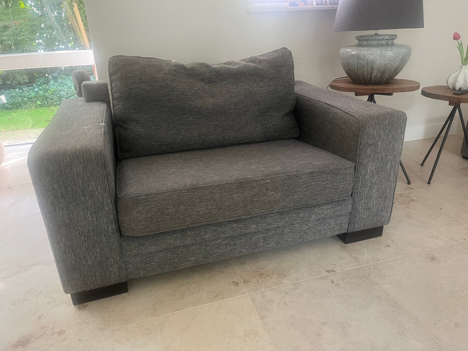 Comfortabele grote stoel - zgn. Loveseat, Ophalen, Minder dan 75 cm, Zo goed als nieuw, 75 tot 100 cm
