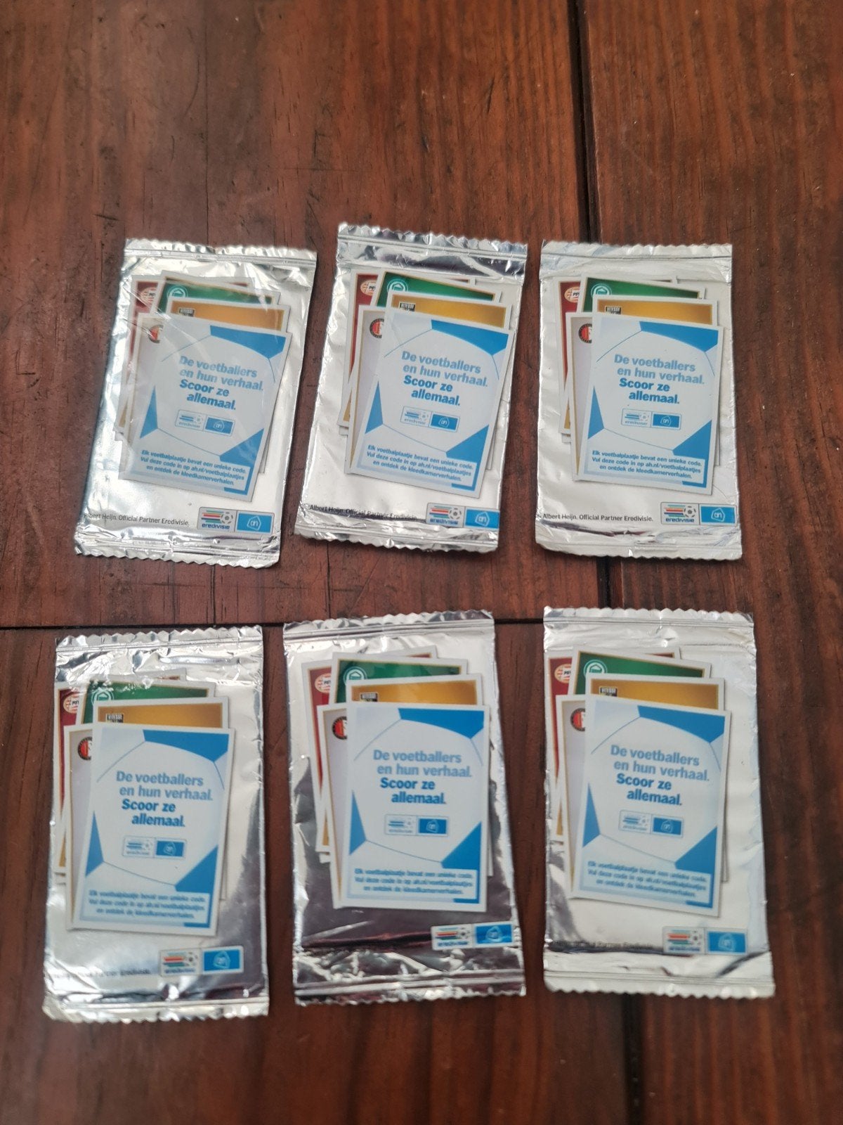 6x Albert Heijn Eredivisie voetbalplaatjes ongeopend, Ophalen of Verzenden, Nieuw, Meerdere plaatjes